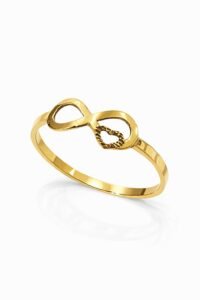 Anel Infantil Infinito com Coração